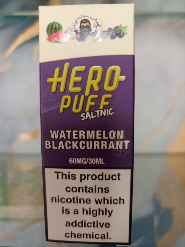Hero Puff Saltnic E-liquid Watermelon Blackcurrant 30 ml At Best Price In Pakistan