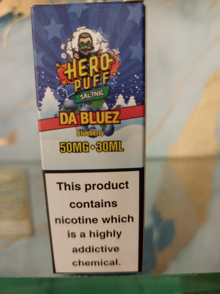 Hero Puff Saltnic E-liquid Da Bluez Blueberry 30 ml At Best Price In Pakistan